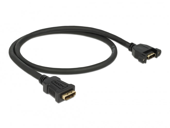 Delock Kabel HDMI-A Buchse > HDMI-A Buchse zum Einbau 4K 30 Hz 0,5 m