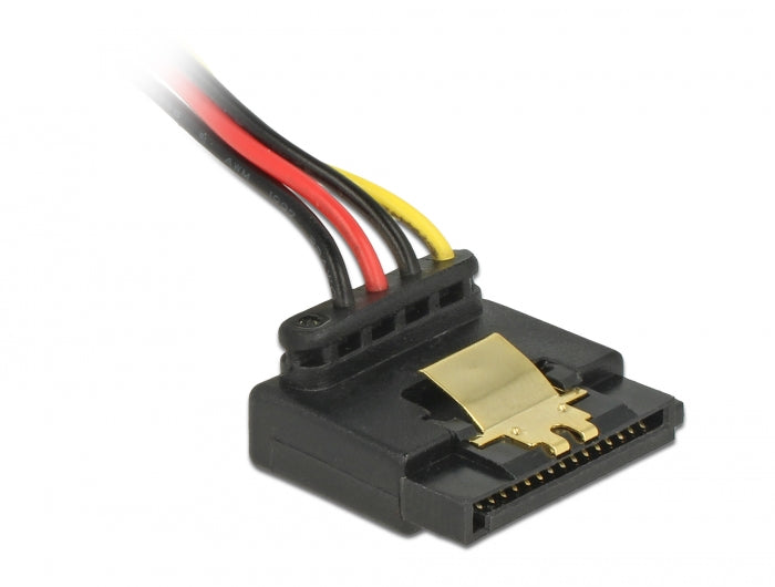 Delock Stromkabel SATA 15 Pin Buchse > 4 Pin Floppy Stecker Metall 30 cm