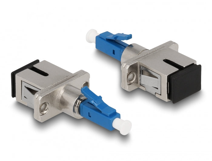 Delock LWL Hybrid Kupplung LC Simplex Stecker zu SC Simplex Buchse blau