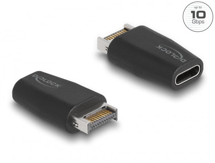 Delock Adapter USB 10 Gbps Typ-E Key A Stecker zu USB Type-C™ Buchse schwarz