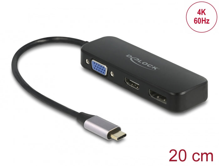 Delock USB Type-C™ Adapter zu VGA / HDMI / DisplayPort 4K 60 Hz