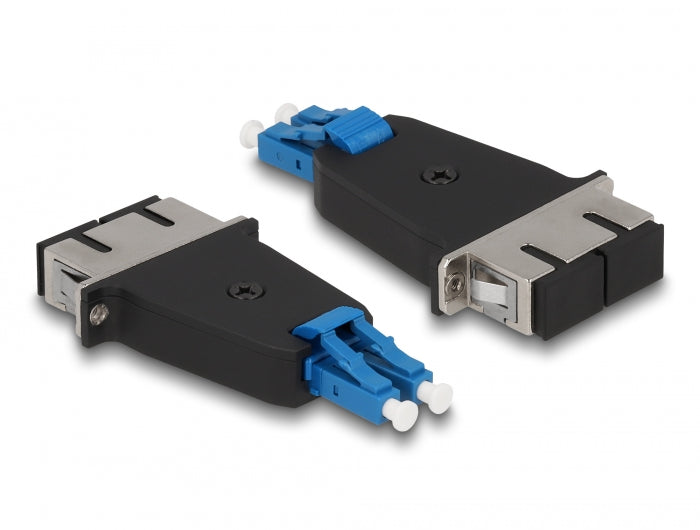 Delock LWL Hybrid Kupplung LC Duplex Stecker zu SC Duplex Buchse blau