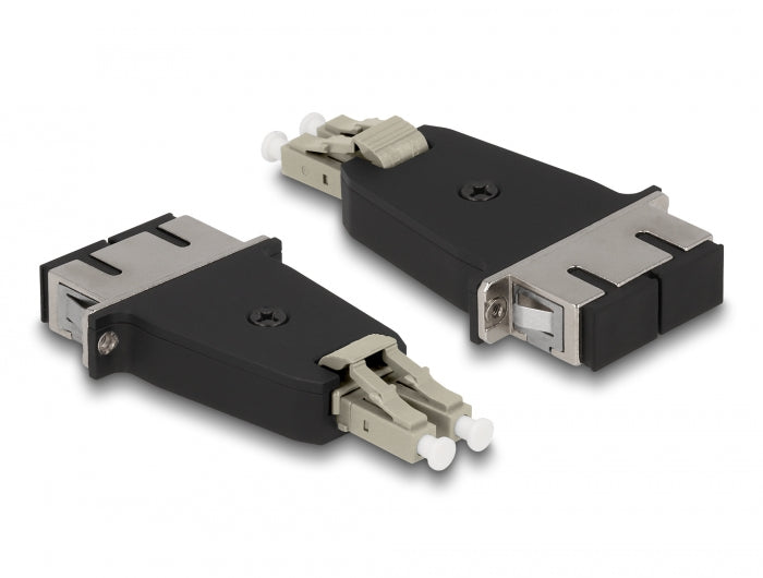 Delock LWL Hybrid Kupplung LC Duplex Stecker zu SC Duplex Buchse beige
