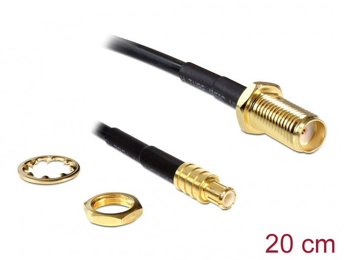 Delock Antennenkabel SMA Buchse zum Einbau > MCX Stecker 200 mm