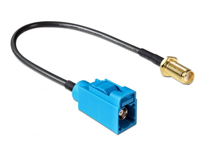 Delock Antennenkabel FAKRA Z Buchse > SMA Buchse zum Einbau RG-174 20 cm