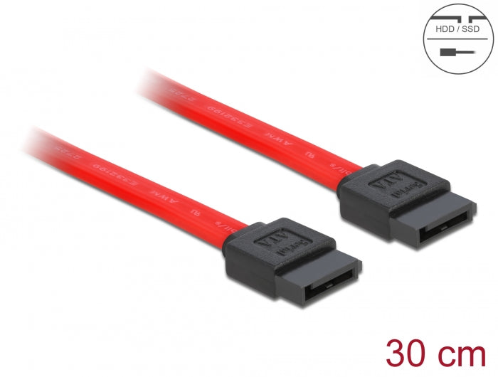 Delock SATA 3 Gb/s Kabel 30 cm rot