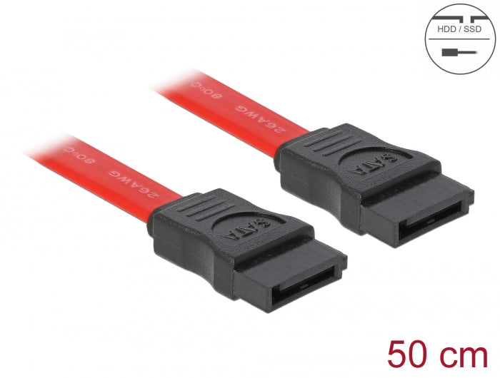 Delock SATA 3 Gb/s Kabel 50 cm rot