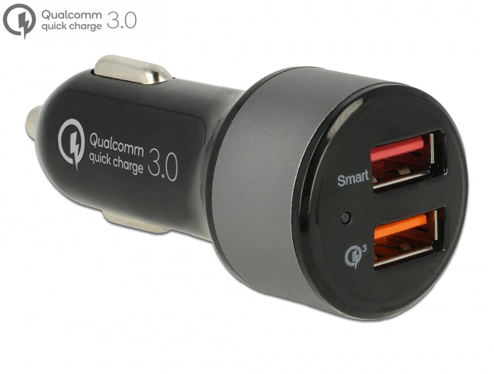 Navilock Kfz Ladeadapter 2 x USB Typ-A mit Qualcomm® Quick Charge™ 3.0