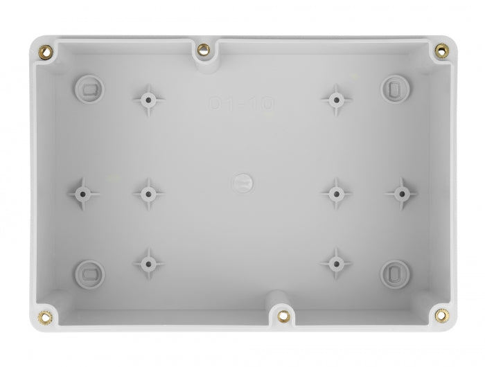 Delock Installationsgehäuse mit Kabeleinführungen 180 x 125 x 90 mm grau