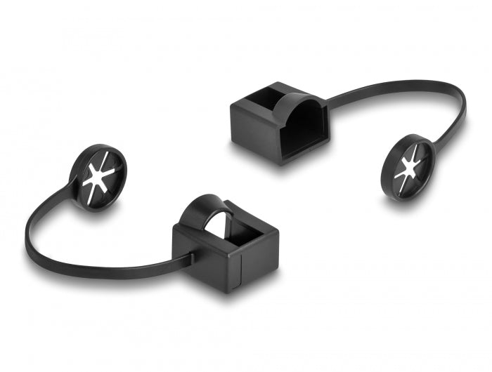 Delock Staubschutz für RJ45 Stecker mit Befestigungsclip 50er Set farbig