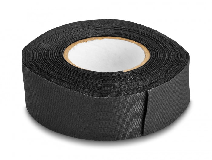 Delock Gewebeband 25 m x 25 mm reißbar selbstklebend schwarz