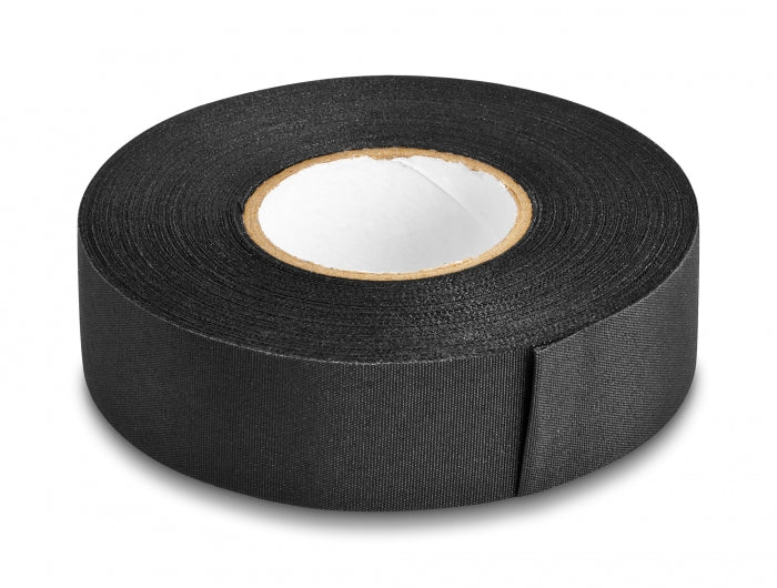 Delock Gewebeband 25 m x 25 mm reißfest selbstklebend schwarz