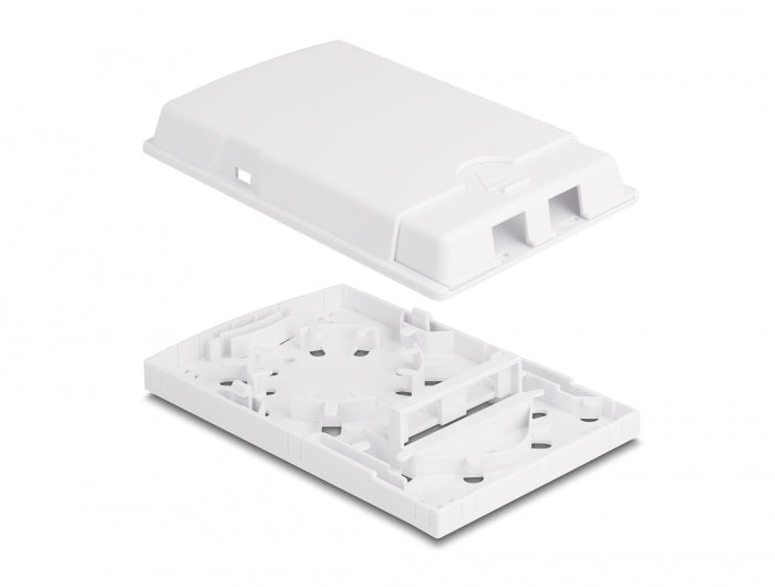 Delock LWL Anschlussdose zur Wandmontage für 2 x SC Simplex oder LC Duplex weiß