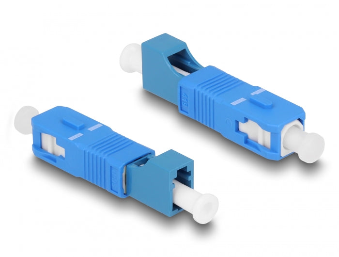 Delock LWL Hybrid Kupplung SC Simplex Stecker zu LC Simplex Buchse blau