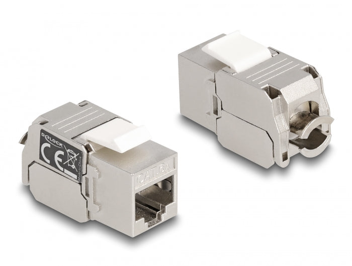 Delock Keystone Modul RJ45 Buchse zu LSA Cat.6A mit LED
