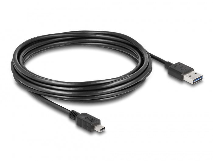 Delock Kabel EASY-USB 2.0 Typ-A Stecker > USB 2.0 Typ Mini-B Stecker 5 m schwarz