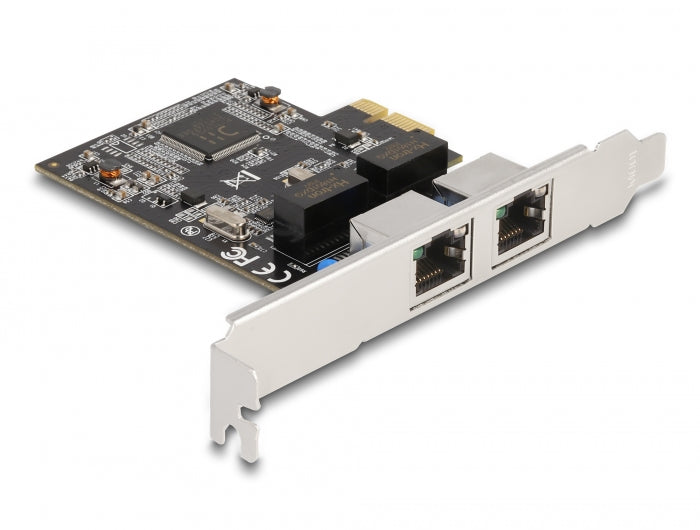 Delock PCI Express x1 Netzwerkkarte Gigabit LAN 2 x RJ45 RTL8111