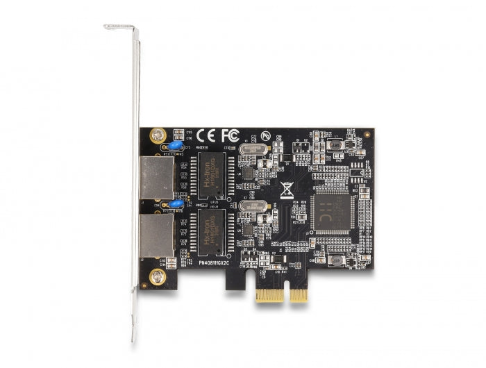 Delock PCI Express x1 Netzwerkkarte Gigabit LAN 2 x RJ45 RTL8111