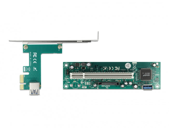 Delock Riser Karte PCI Express x1 zu 1 x PCI 32 Bit Slot mit 60 cm Kabel