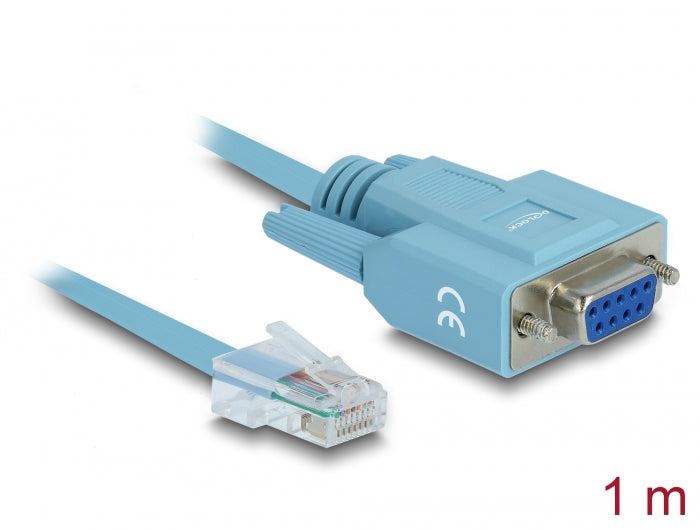 Delock Adapter RS-232 DB9 Buchse > 1 x Seriell RS-232 RJ45 Stecker 1 m