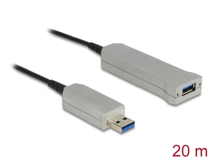 Delock Aktives Optisches Kabel USB 5 Gbps Typ-A Stecker zu Typ-A Buchse 20 m
