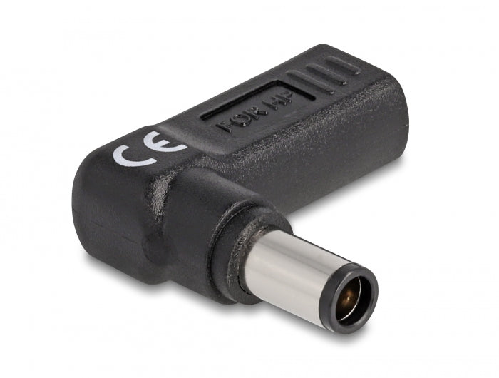 Delock Adapter für Notebook Ladekabel USB Type-C™ Buchse zu HP 7,4 x 5,0 mm Stecker 90° gewinkelt