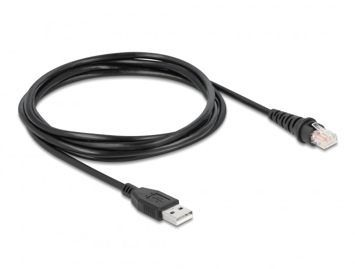 Delock RJ50 zu USB 2.0 Typ-A Barcodescanner Kabel 1,5 m