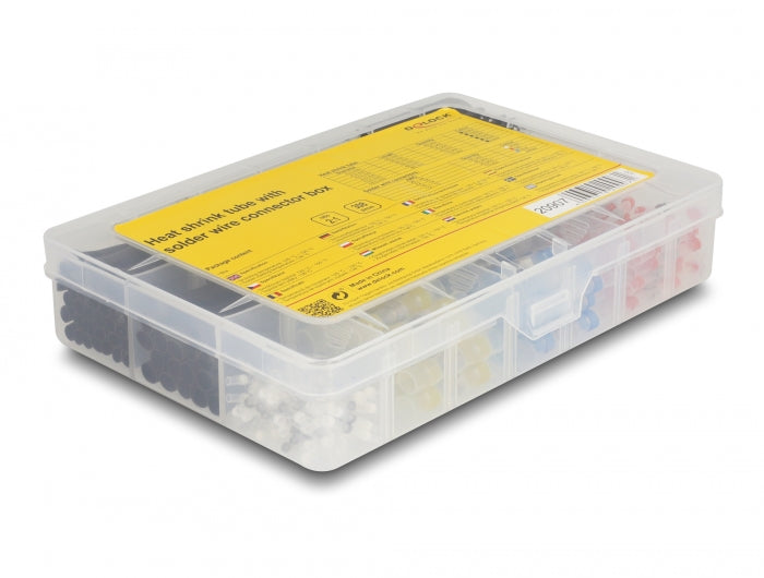 Delock Schrumpfschlauch mit Lötdrahtverbinder Sortimentsbox 308-teilig