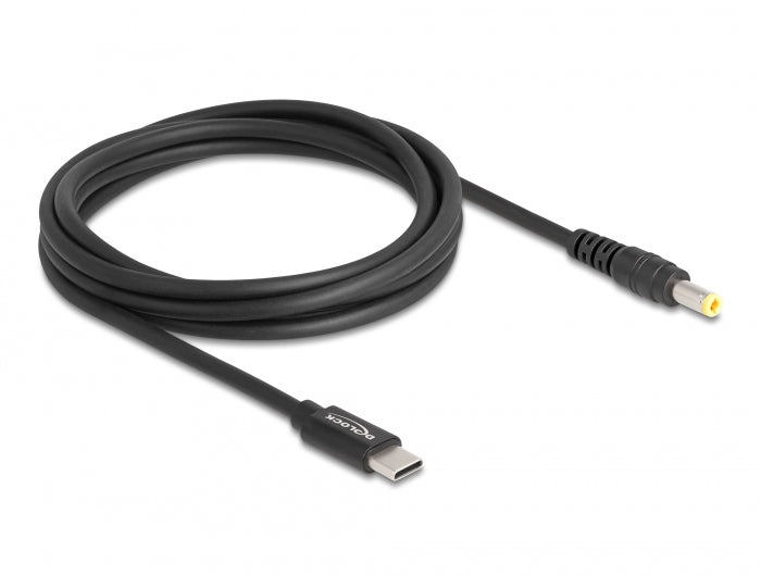 Delock Notebook Ladekabel USB Type-C™ Stecker zu 5,5 x 2,5 mm Stecker