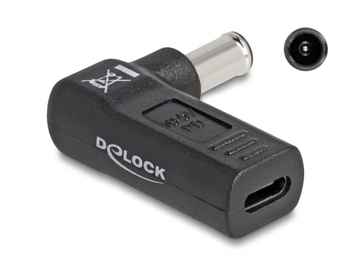 Delock Adapter für Notebook Ladekabel USB Type-C™ Buchse zu Sony 6,0 x 4,3 mm Stecker 90° gewinkelt
