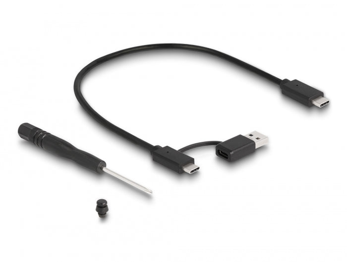 Delock Externes Gaming Gehäuse für M.2 NVMe PCIe SSD mit SuperSpeed USB 20 Gbps (USB 3.2 Gen 2x2) USB Type-C™ Buchse und RGB LED Beleuchtung