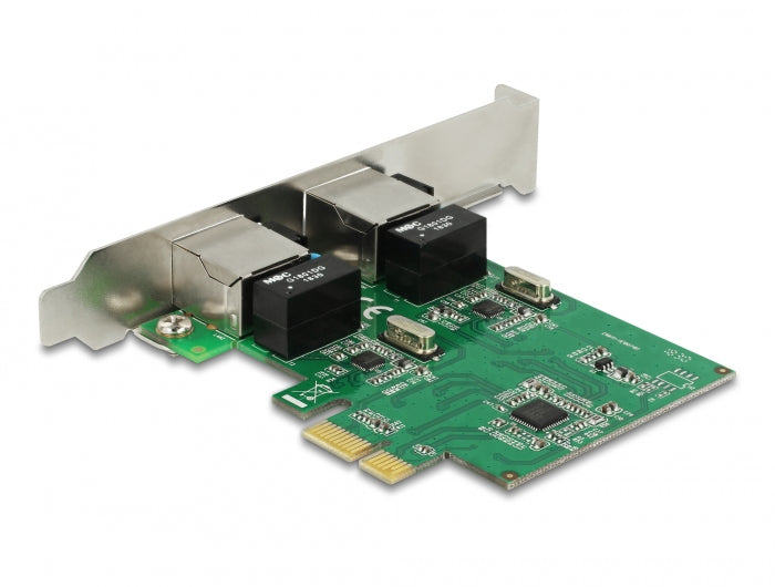 Delock PCI Express x1 Netzwerkkarte Gigabit LAN 2 x RJ45 RTL8111