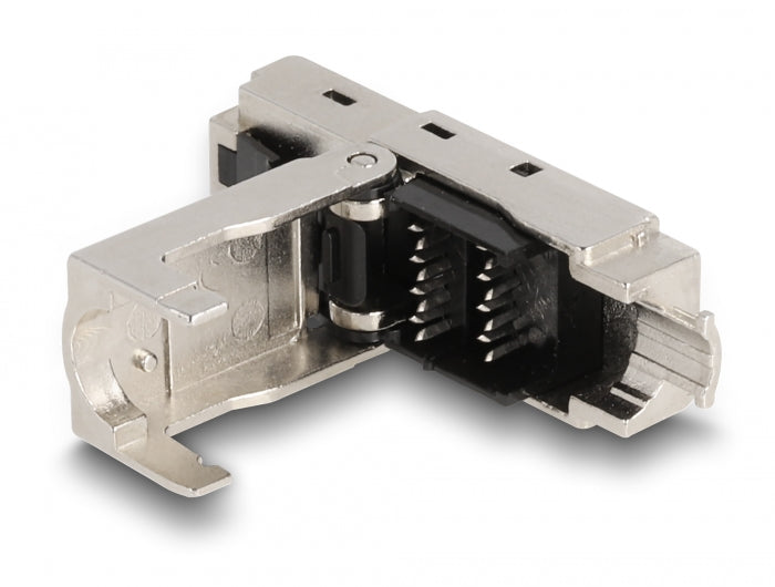 Delock RJ45 Stecker zu LSA mit Knickschutztülle und Staubschutz Cat.6A werkzeugfrei