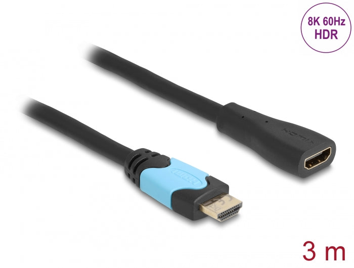 Delock High Speed HDMI Verlängerungskabel 48 Gbps 8K 60 Hz 3 m