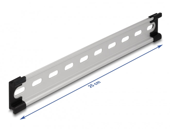 Delock Hutschiene 35 x 7,5 mm (25 cm) Aluminium