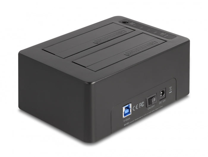 Delock USB Dual Dockingstation für 2 x SATA HDD / SSD mit Klon Funktion und Card Reader + zusätzlichem USB Port