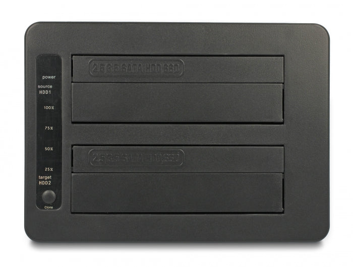 Delock USB Dual Dockingstation für 2 x SATA HDD / SSD mit Klon Funktion und Card Reader + zusätzlichem USB Port