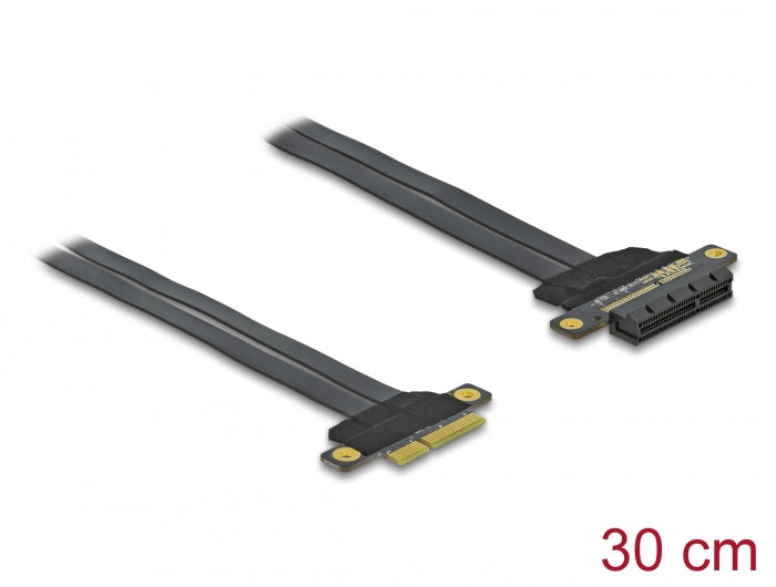 Delock Riser Karte PCI Express x4 zu x4 mit flexiblem Kabel 30 cm