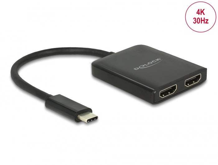 Delock USB Type-C™ Splitter (DP Alt Mode) > 2 x HDMI out 4K 30 Hz