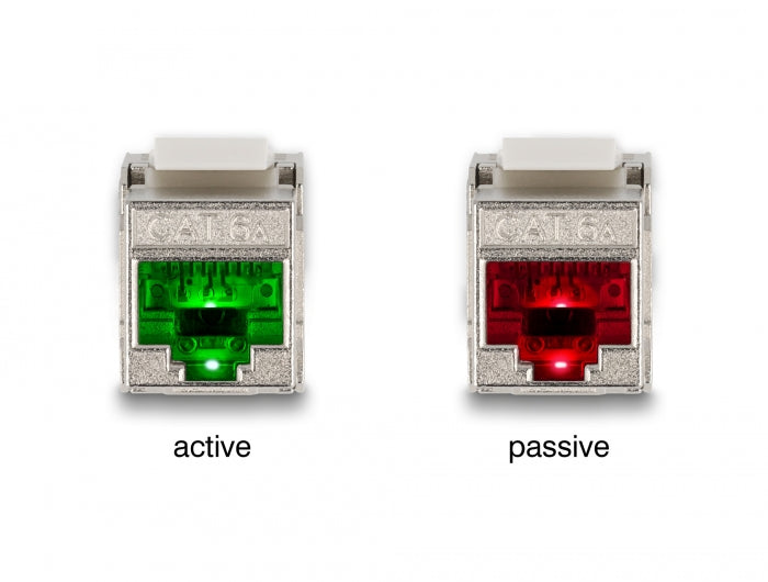 Delock Keystone Modul RJ45 Buchse zu LSA Cat.6A mit LED