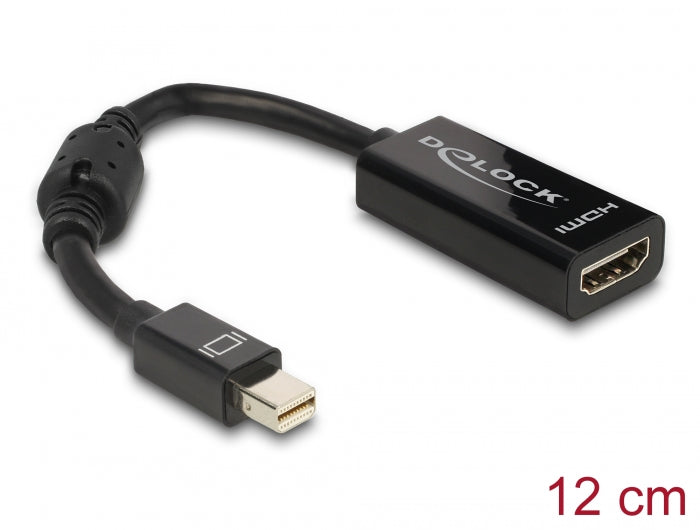 Delock Adapter mini DisplayPort 1.1 Stecker > HDMI Buchse Passiv schwarz