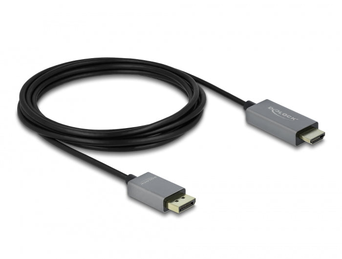 Delock Aktives DisplayPort 1.4 zu HDMI Kabel 4K 60 Hz (HDR) 3 m