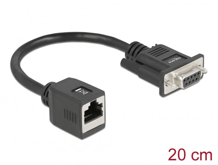 Delock Seriell RS-232/422/485 Adapter DB 9 Buchse zu RJ45 Buchse