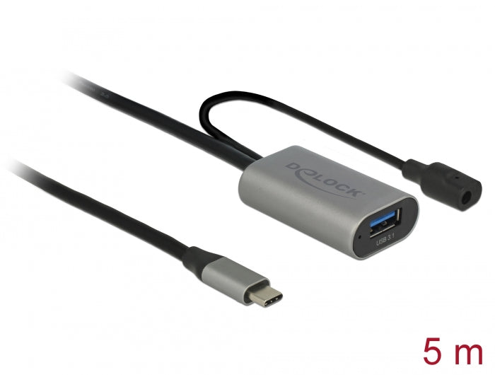 Delock USB 5 Gbps aktives Verlängerungskabel USB Type-C™ zu USB Typ-A 5 m