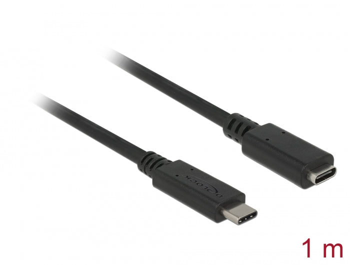 Delock USB 10 Gbps Verlängerungskabel USB Type-C™ Stecker zu Buchse 1 m 4K PD 60 W