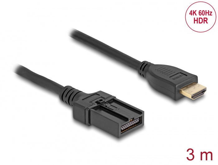 Delock HDMI Automotive Kabel HDMI-A Stecker auf HDMI-E Stecker 3 m 4K 60 Hz
