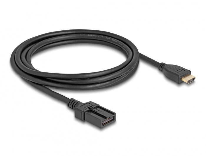 Delock HDMI Automotive Kabel HDMI-A Stecker auf HDMI-E Stecker 3 m 4K 60 Hz
