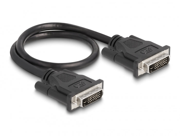 Delock Kabel DVI 24+1 Stecker > DVI 24+1 Stecker 0,5 m schwarz