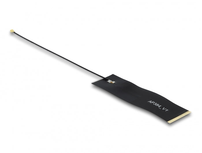 Delock LoRa Antenne 863 - 928 MHz I-PEX Inc., MHF® 4 Stecker 1,68 dBi 15 cm 1.13 FPC schwarz Klebemontage