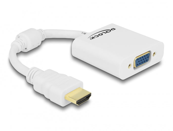 Delock Adapter HDMI-A Stecker > VGA Buchse weiß